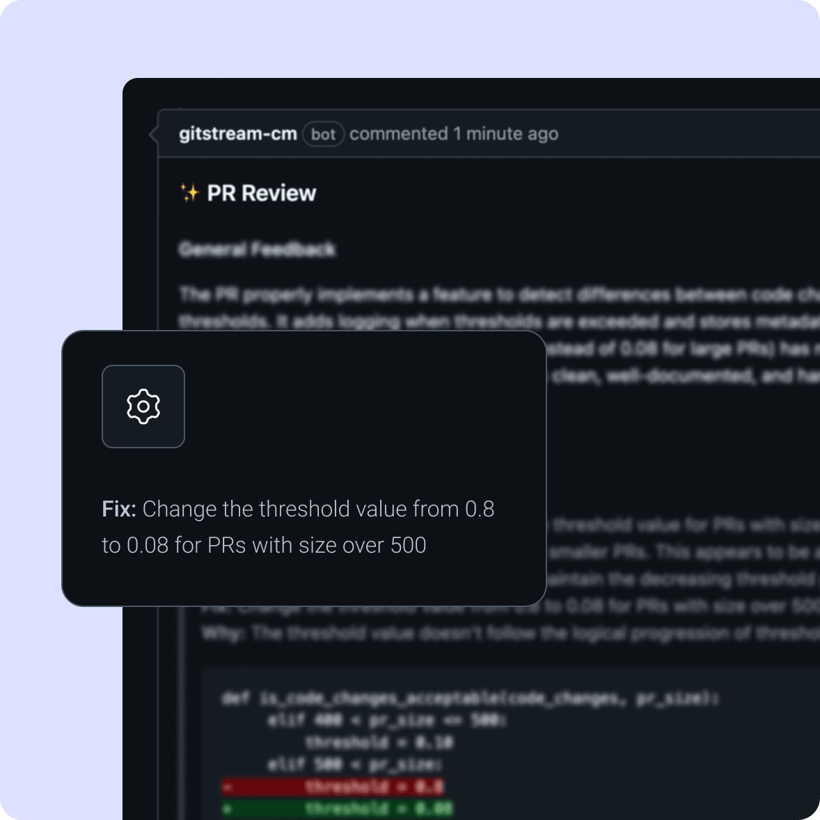 Fix: change the threshold value.