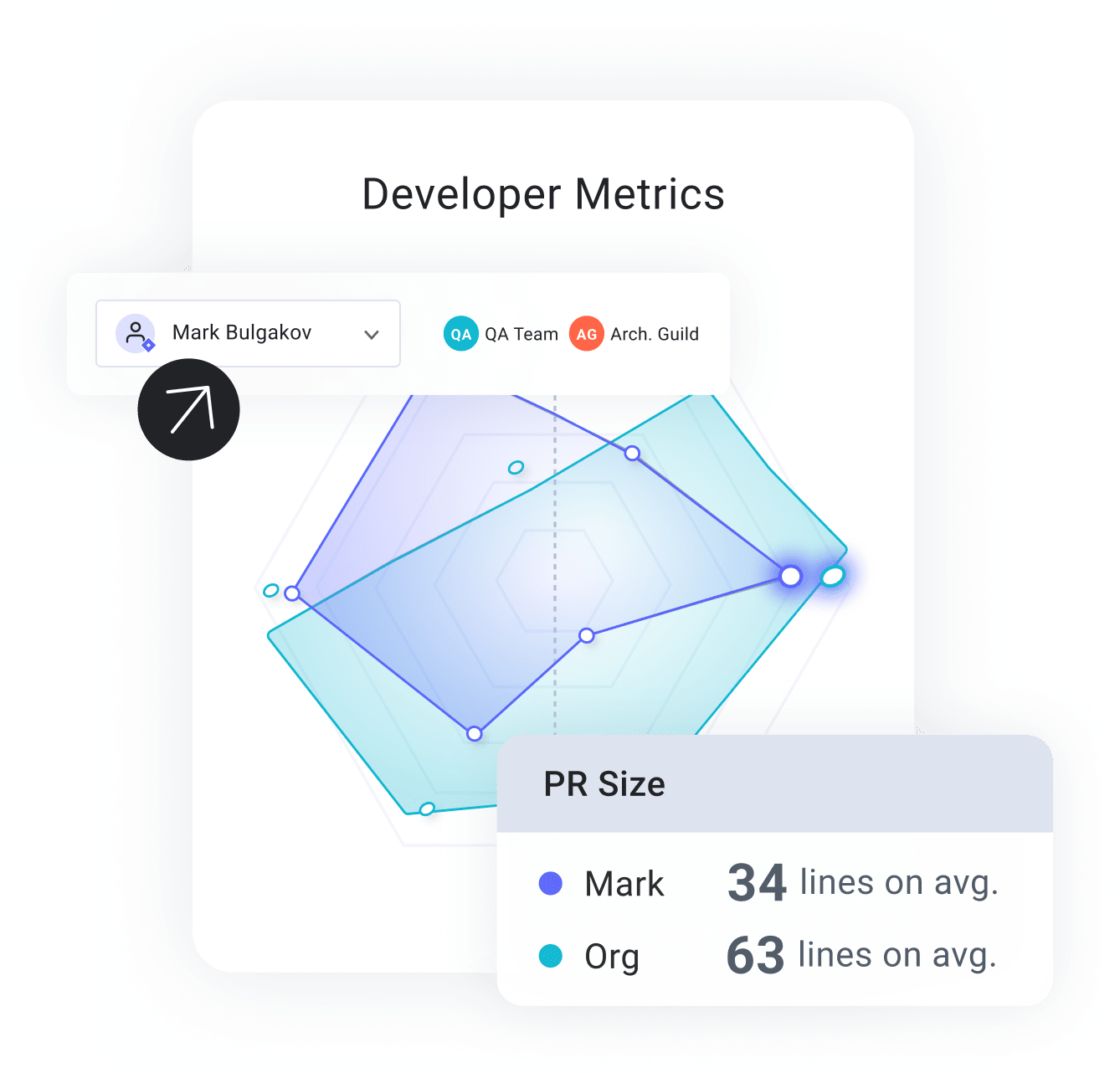 Developer Metrics Spider Chart