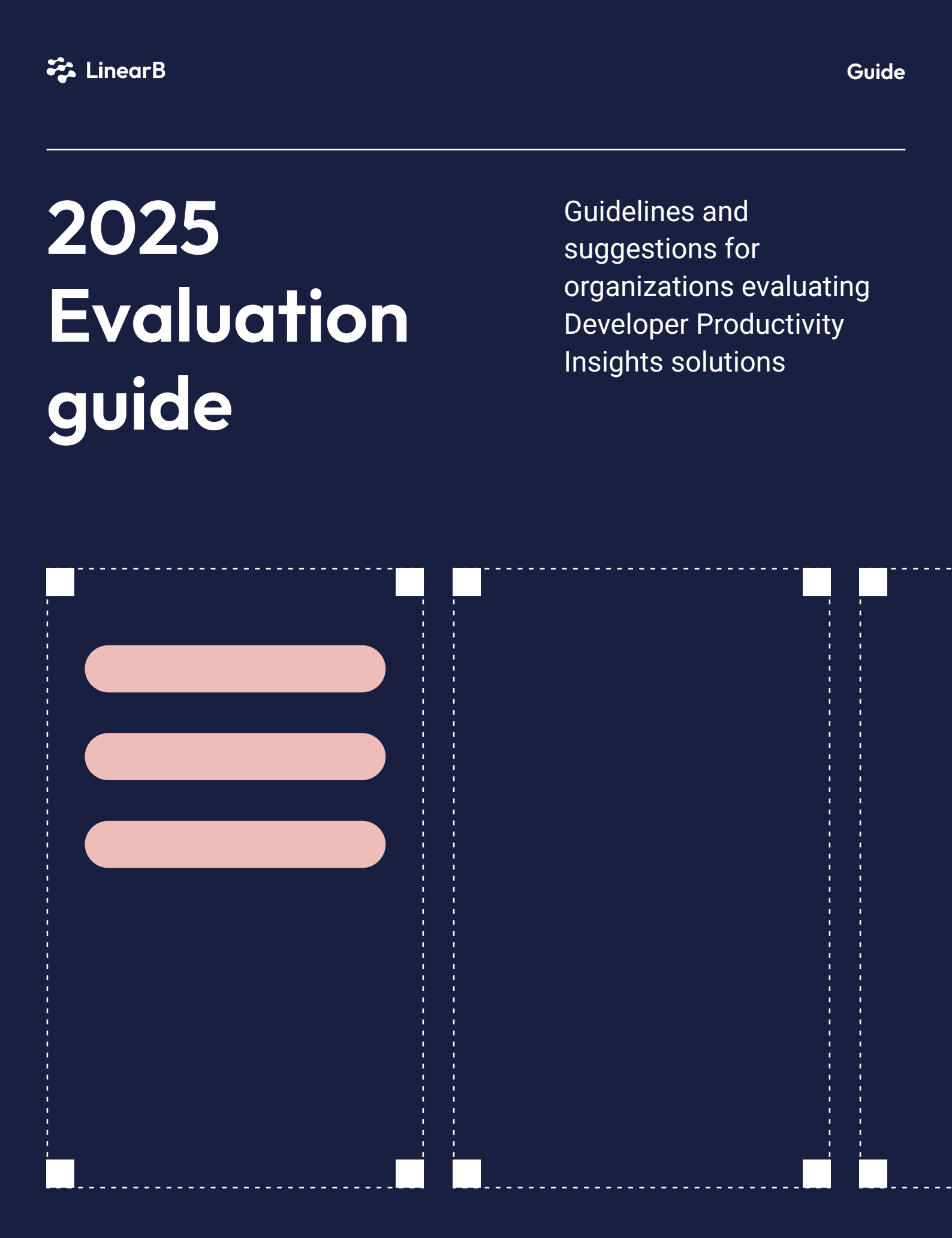 Cover of The Developer Productivity Insights Evaluation Guide.