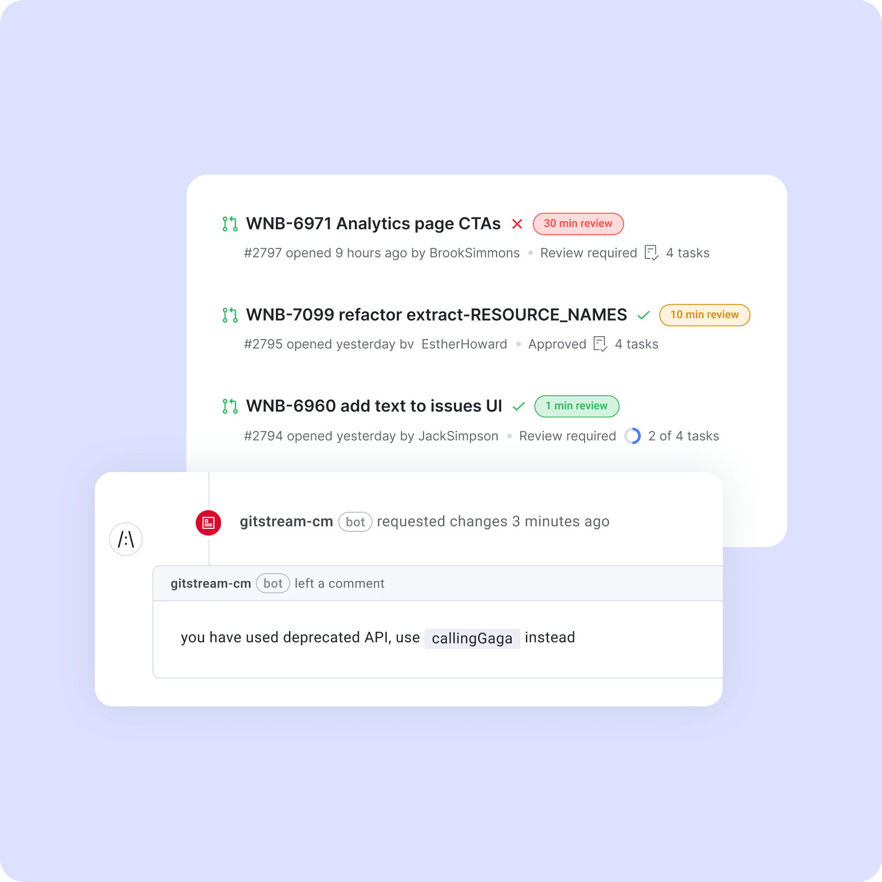 gitStream: You have use deprecated API.