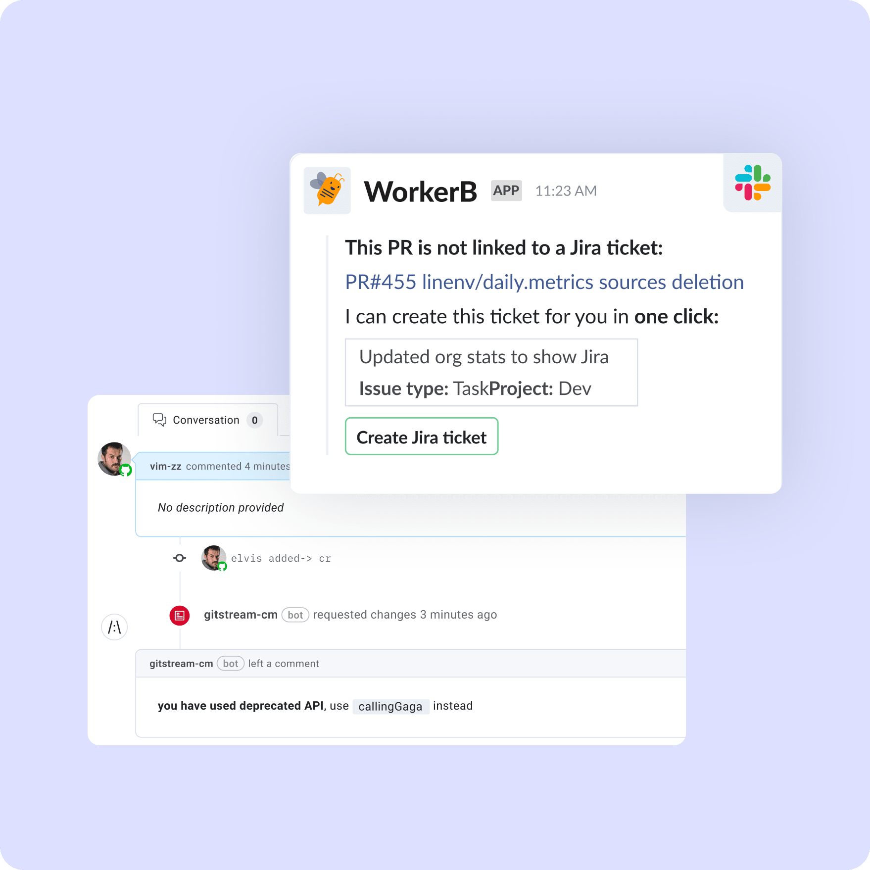 WorkerB: This PR is not linked to a Jira ticket.