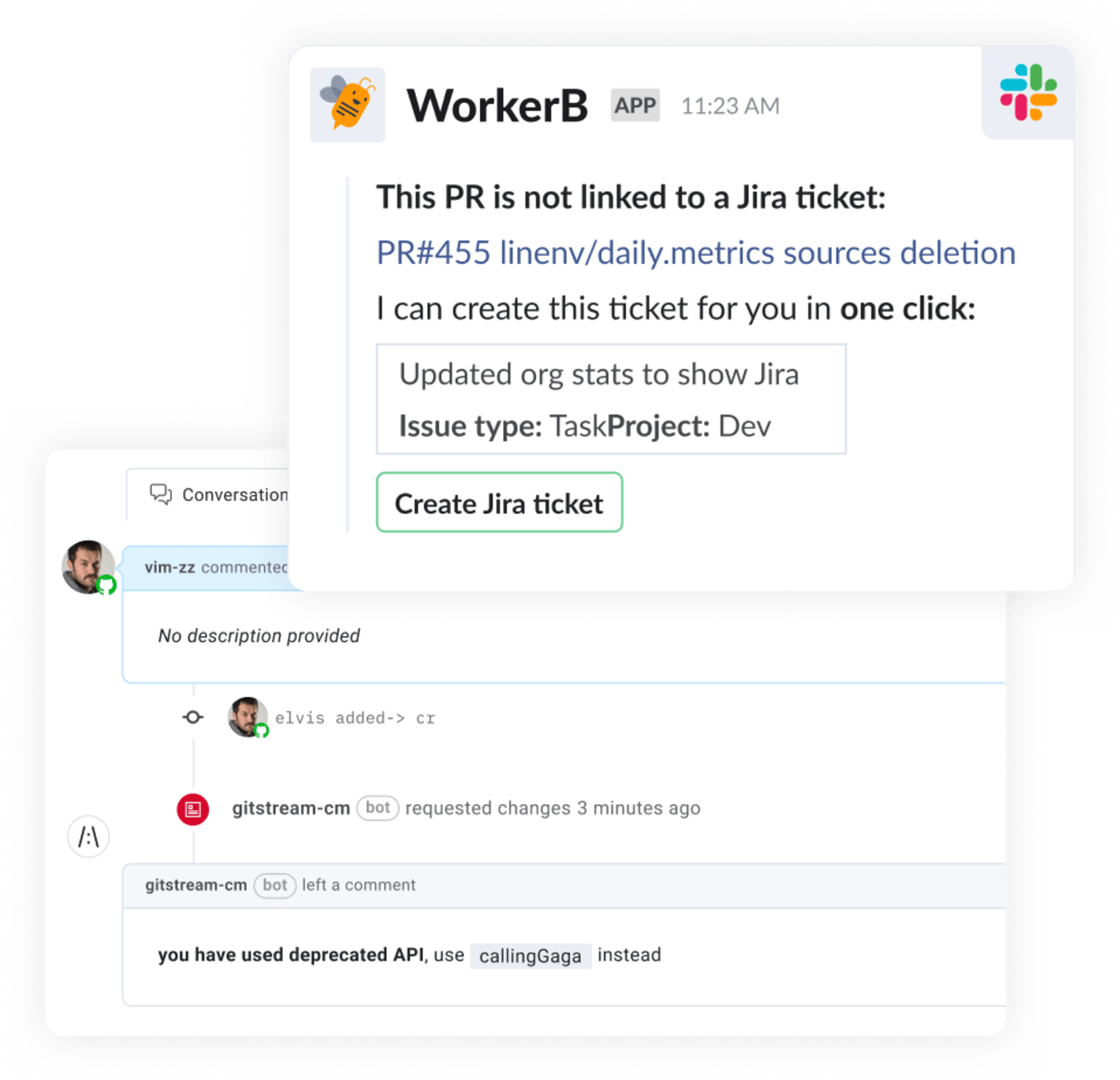 WorkerB: This PR is not linked to a Jira Ticket