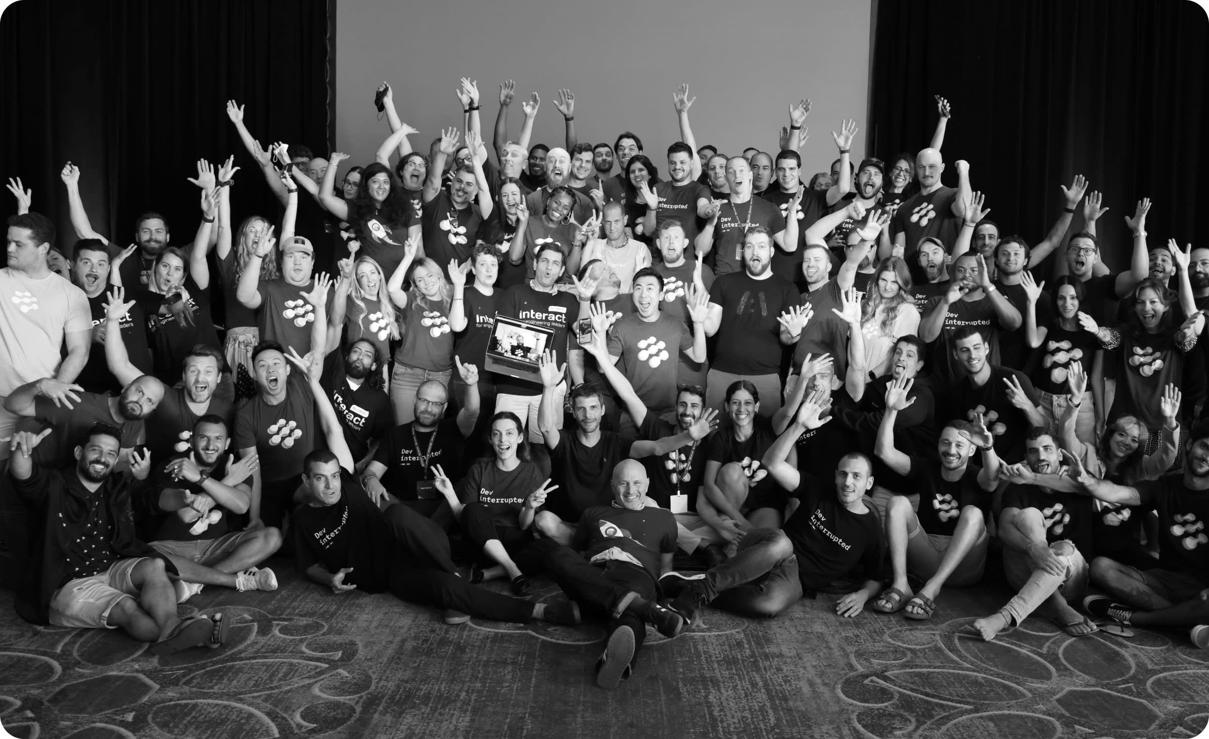 Group photograph of LinearB Employees
