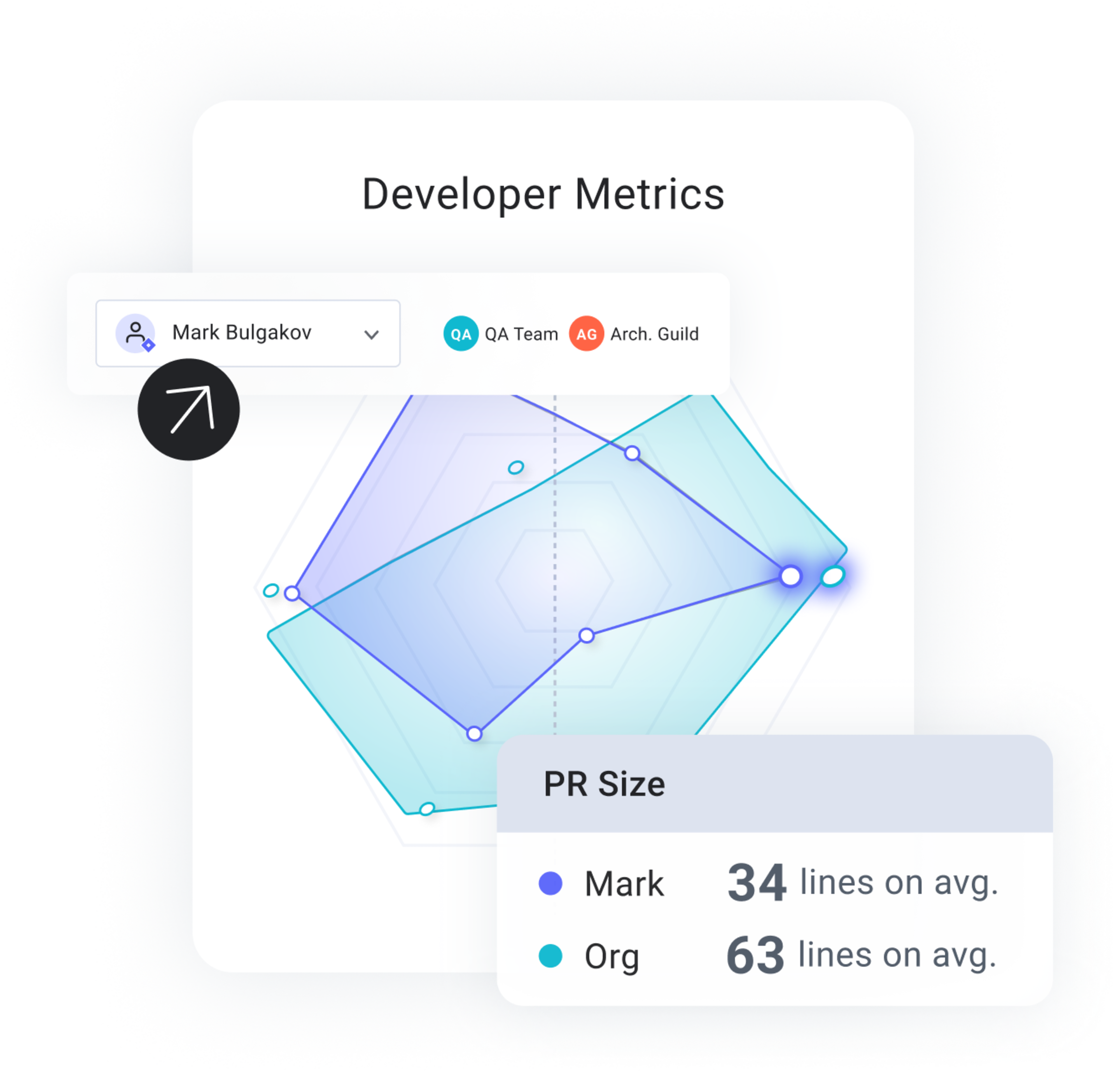 Developer Metrics Spider Chart