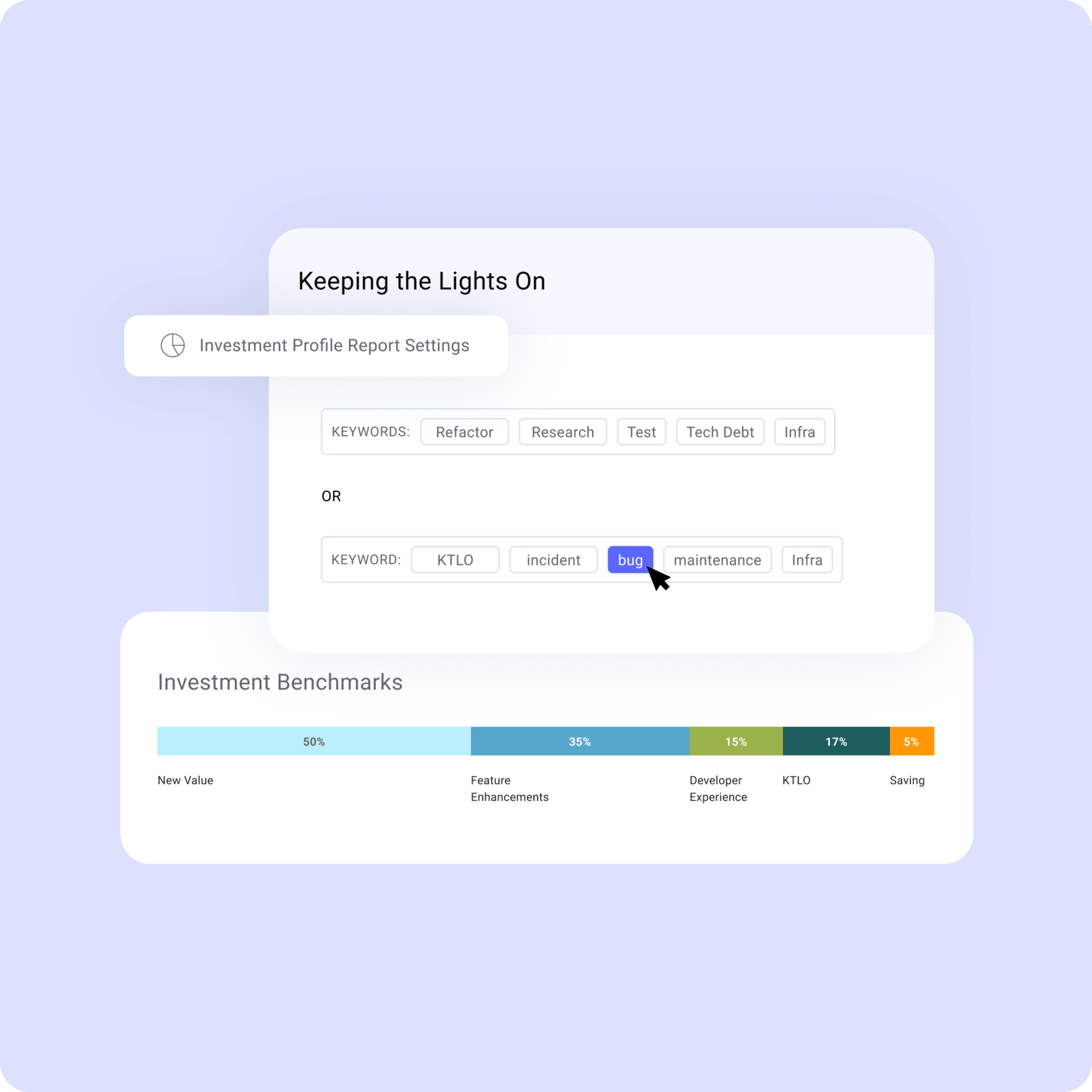 Keeping the Lights On: Investment Profile Report Settings.