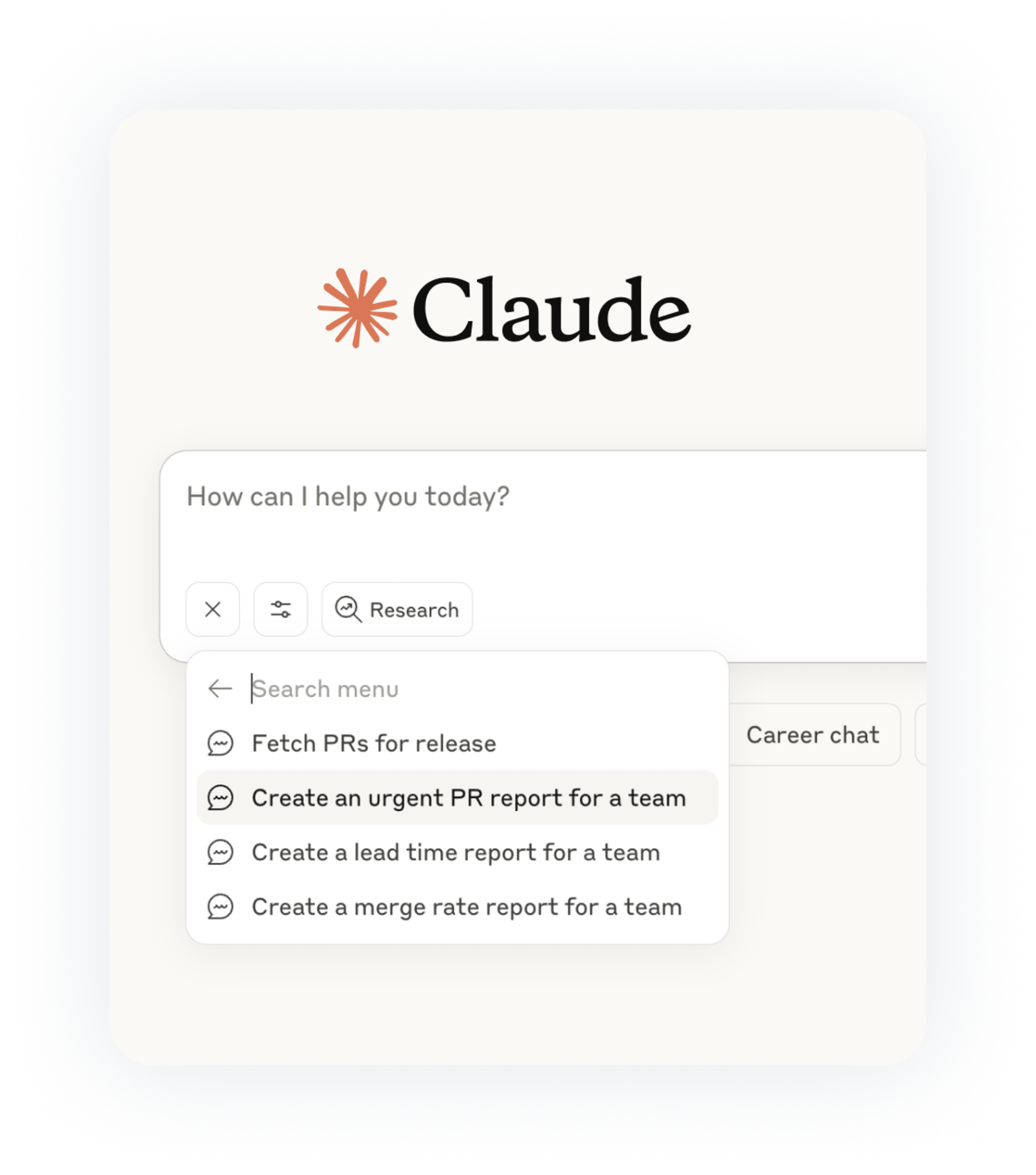 Claude: How can I help you today?