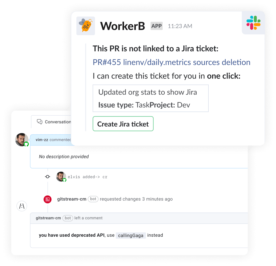 WorkerB: This PR is not linked to a Jira Ticket