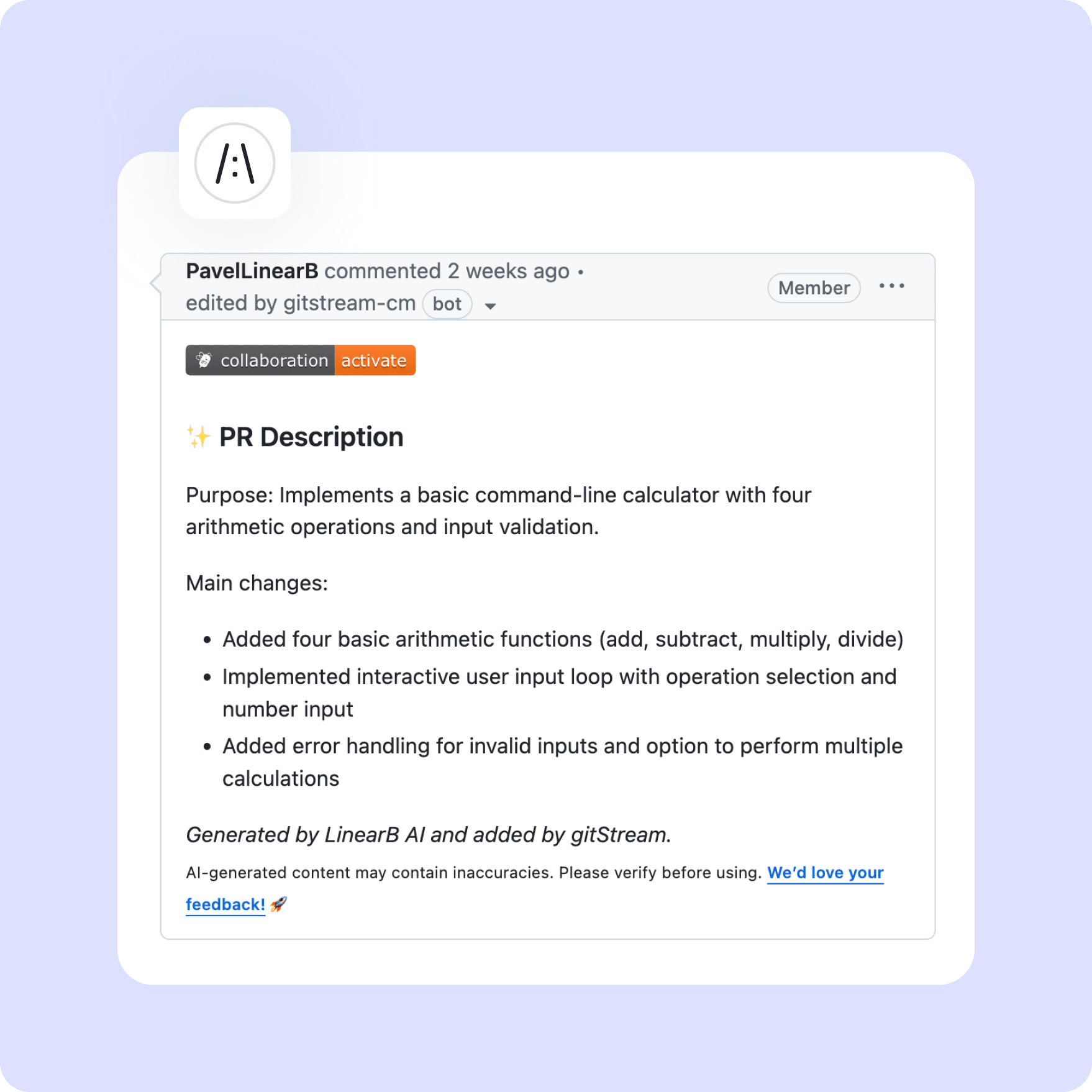 Automatic PR descriptions