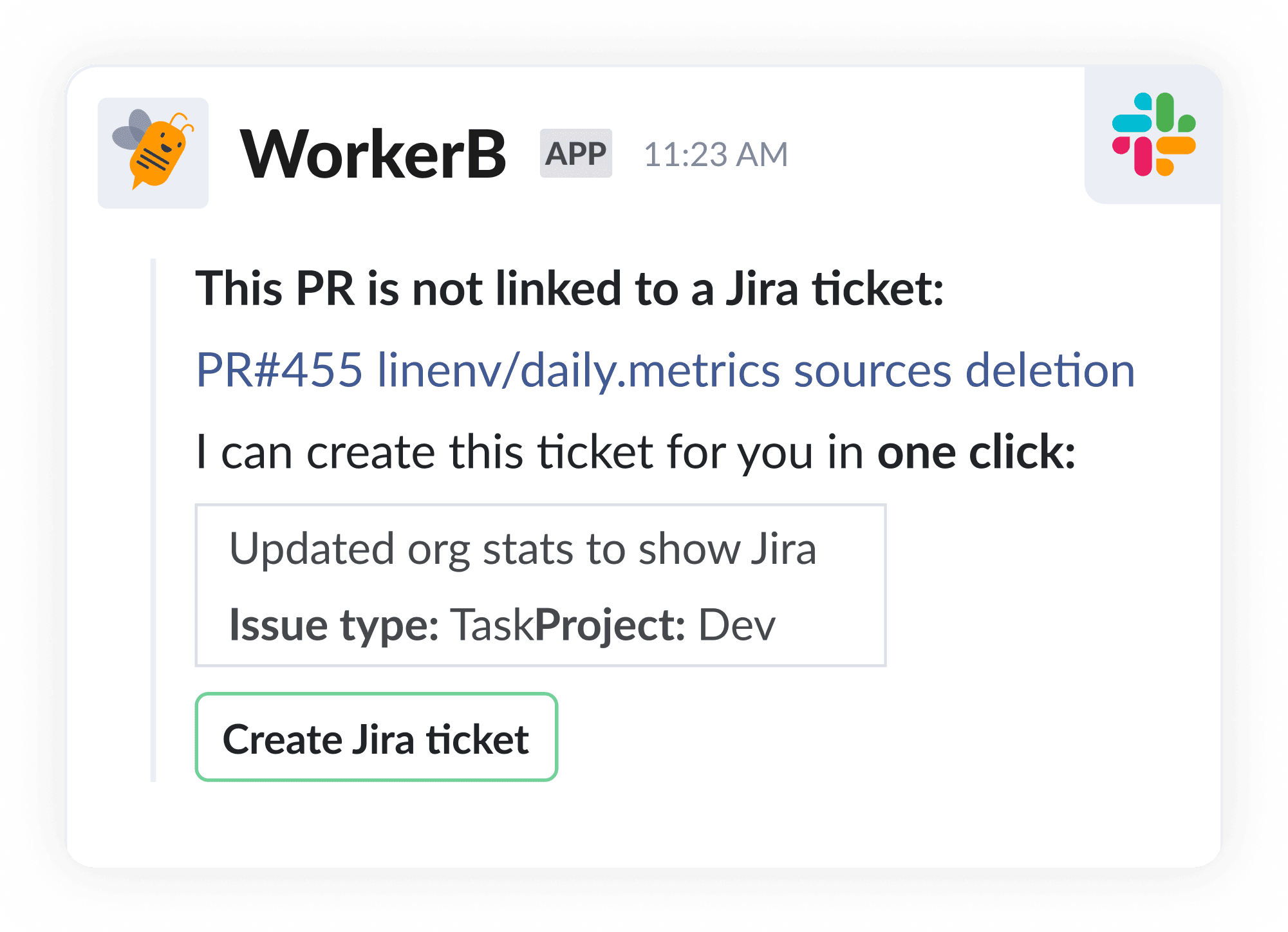 WorkerB Jira Ticket Notification 