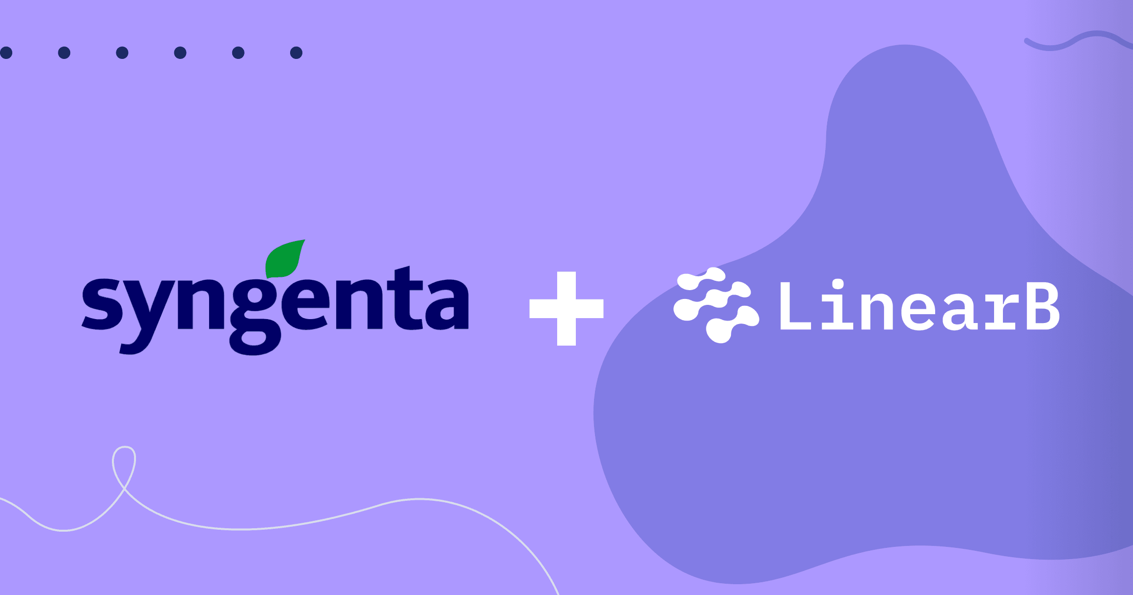 Promotional graphic showing LinearB and Syngenta.