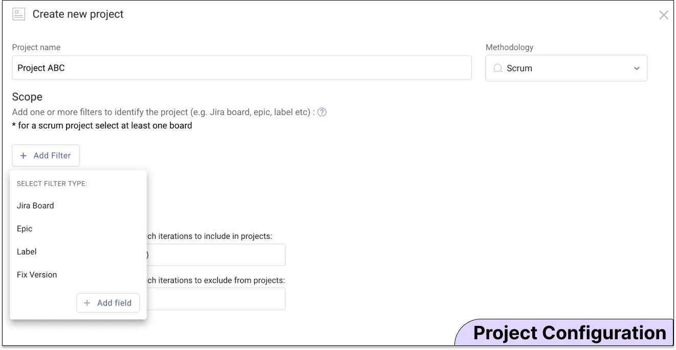 SEI platforms need to be flexible to provide views that accurately reflect your project pipeline. In this case, that means building project reporting based on Boards or on how work is structured (Epics, Stories, Custom Fields, and more).