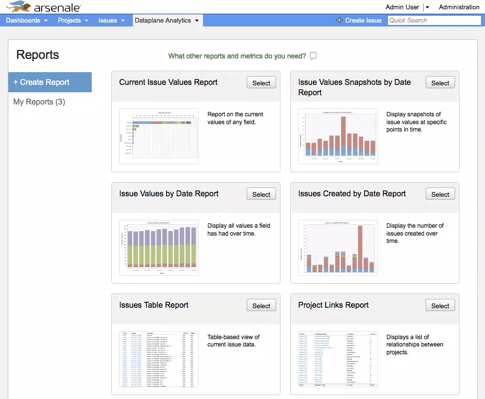 Screenshot of Arsenale Dataplane