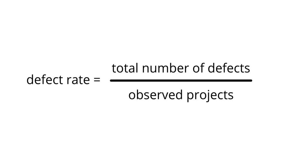 The defect rate equation
