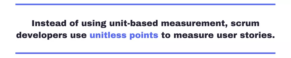 scrum unitless points